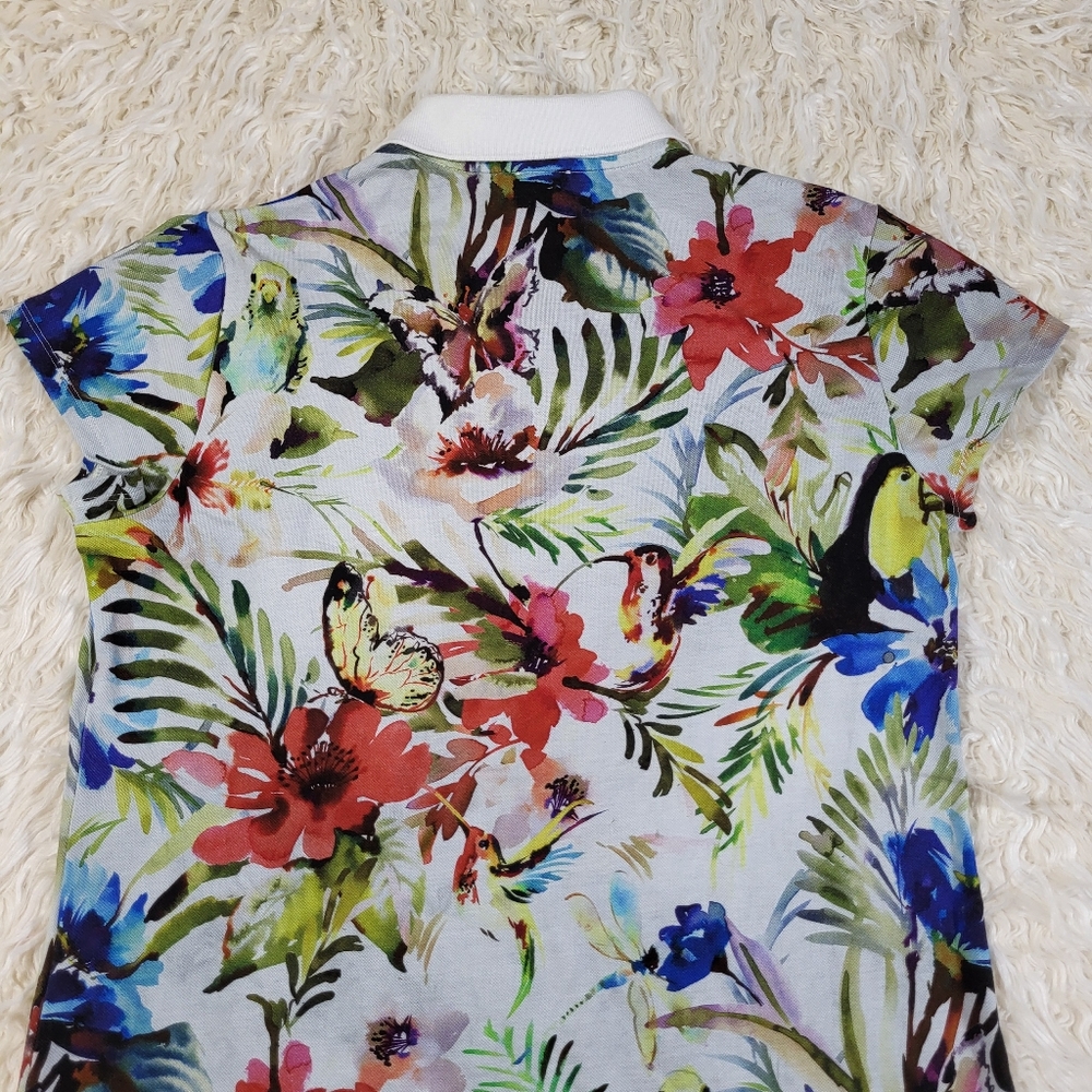 Sara Roka Floral Polli Mini Polo Dress Size 46 - Picture 12 of 16